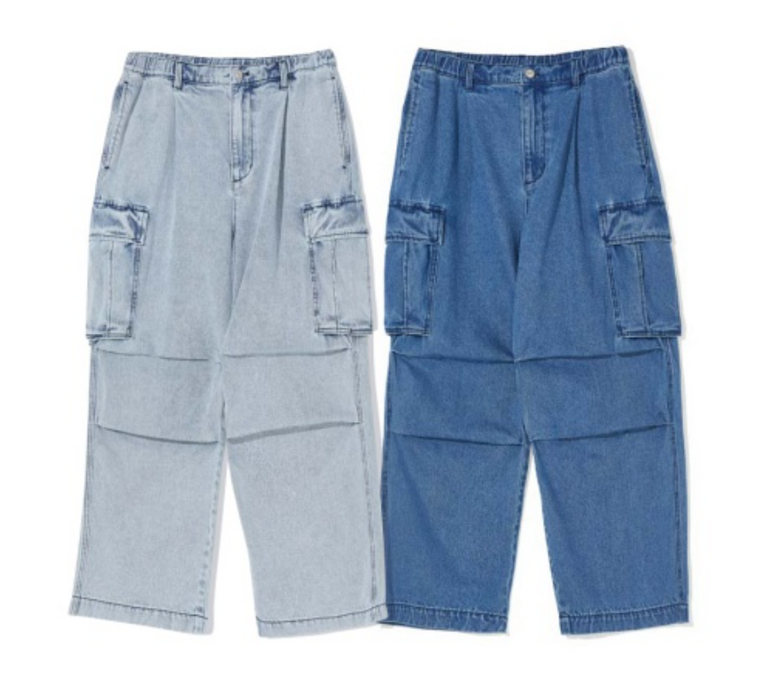 韓國 Markm Denim Cargo Wide Pants【MA267】