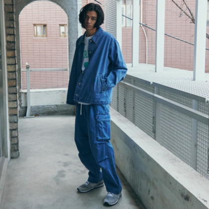 韓國 Markm Denim Cargo Wide Pants【MA267】