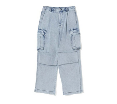 韓國 Markm Denim Cargo Wide Pants【MA267】
