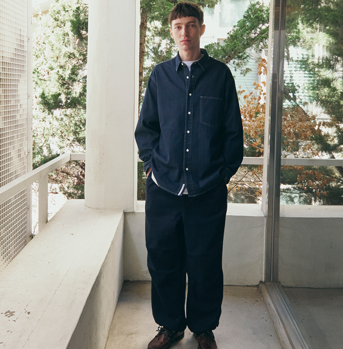 韓國 Markm Denim Parachute Wide Pants【MA268】