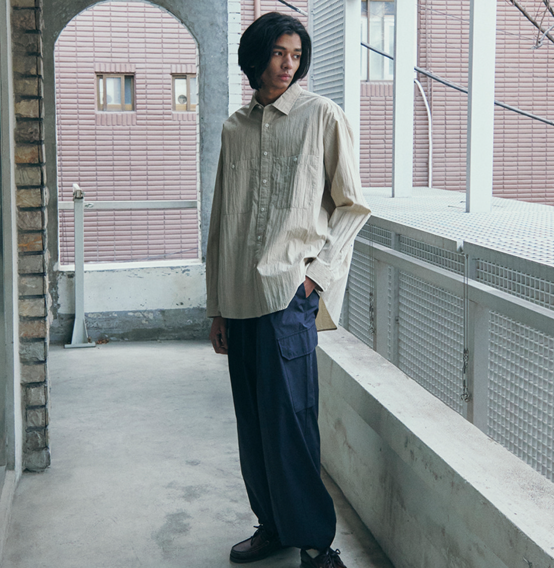 韓國 Markm Big Fit Washer Stitch Shirt【MA274】