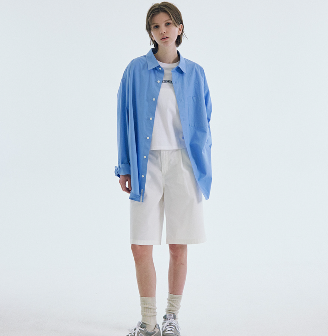 韓國 Markm Single Pocket Cotton Shirt【MA277】
