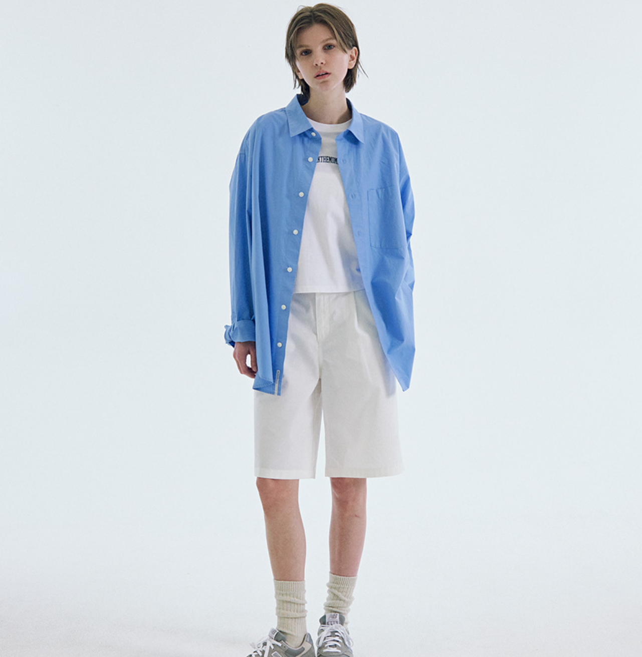 韓國 Markm Single Pocket Cotton Shirt【MA277】
