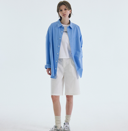 韓國 Markm Single Pocket Cotton Shirt【MA277】