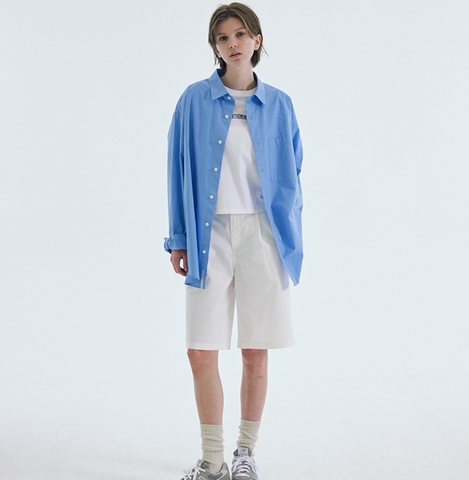 韓國 Markm Single Pocket Cotton Shirt【MA277】