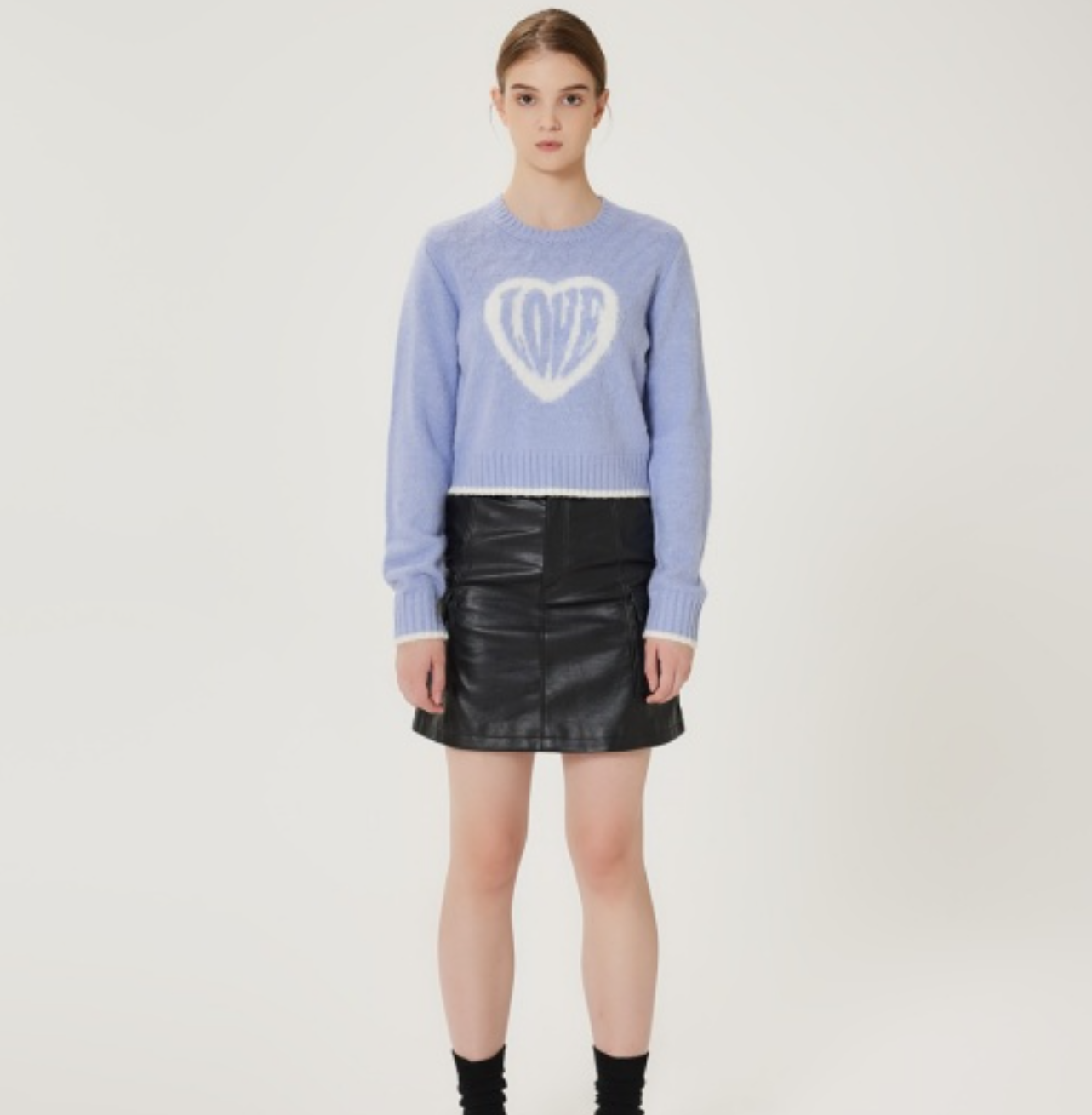 韓國 Markm Women's Heart Love Hairy Pullover【MA287】