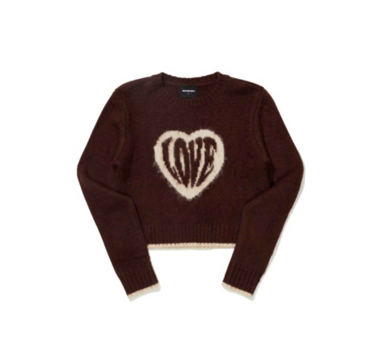韓國 Markm Women's Heart Love Hairy Pullover【MA287】