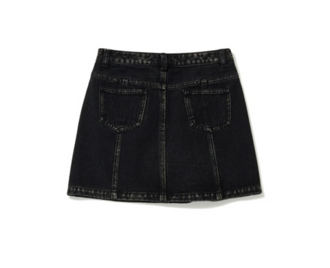韓國 Markm Women's Black Denim Mini Skirt【MA292】