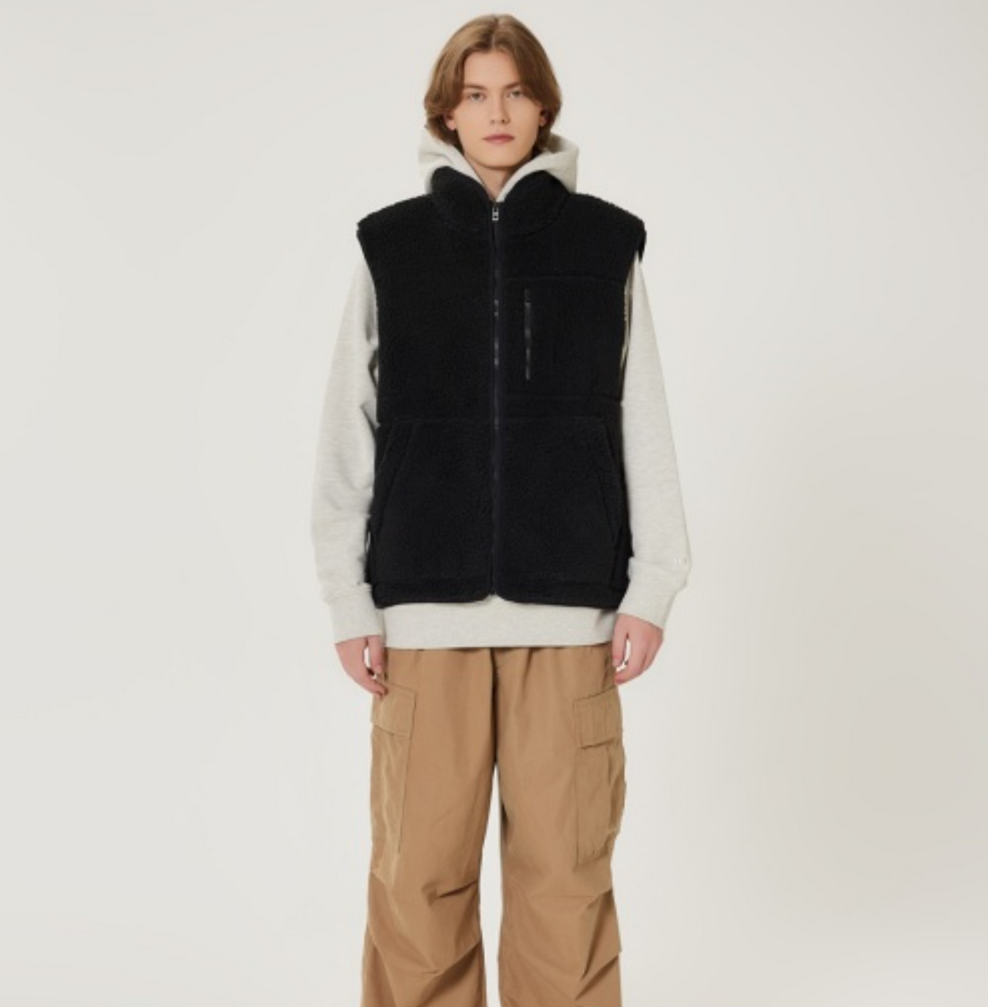 韓國 Markm Loose-fit Fleece Padded Vest【MA294】