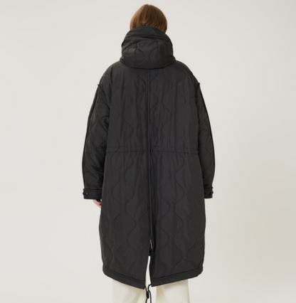 韓國 Markm Loose-fit Hooded Quilted Long Padded Jumper【MA295】