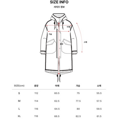 韓國 Markm Loose-fit Hooded Quilted Long Padded Jumper【MA295】