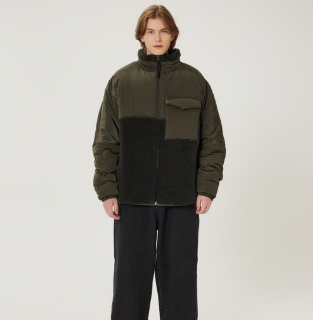 韓國 Markm Overfit Fleece Hybrid Jumper【MA296】