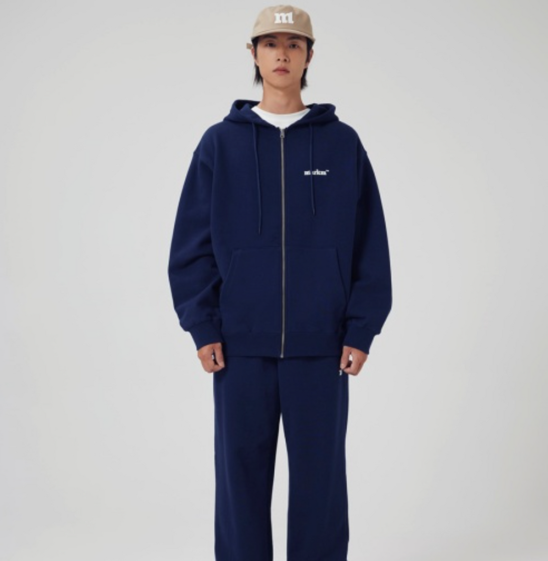 韓國 Markm Basic Logo Hooded Zip-Up【MA300】