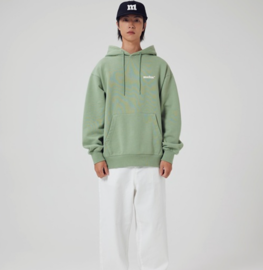 韓國 Markm Basic Small Logo Pullover Hoodie【MA301】