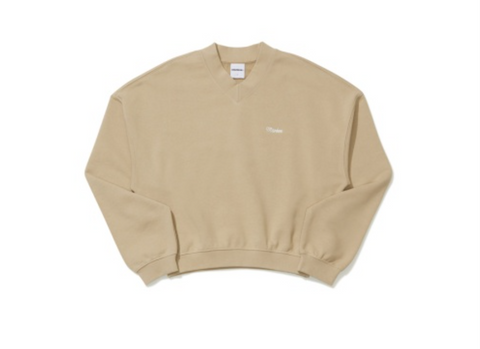 韓國 Markm Women's V-Neck Crop Sweatshirt【MA311】