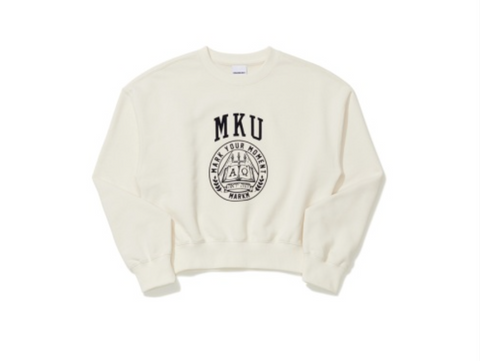 韓國 Markm Women's M Logo Crop Sweatshirt【MA312】