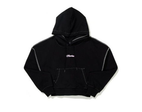 韓國 Markm Women's Stitched Crop Hoodie【MA315】