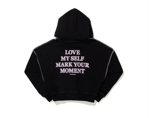 韓國 Markm Women's Stitched Crop Hoodie【MA315】