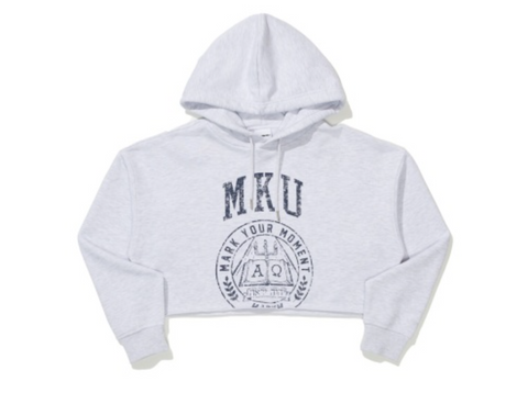 韓國 Markm Women's Crop Logo Hoodie【MA316】