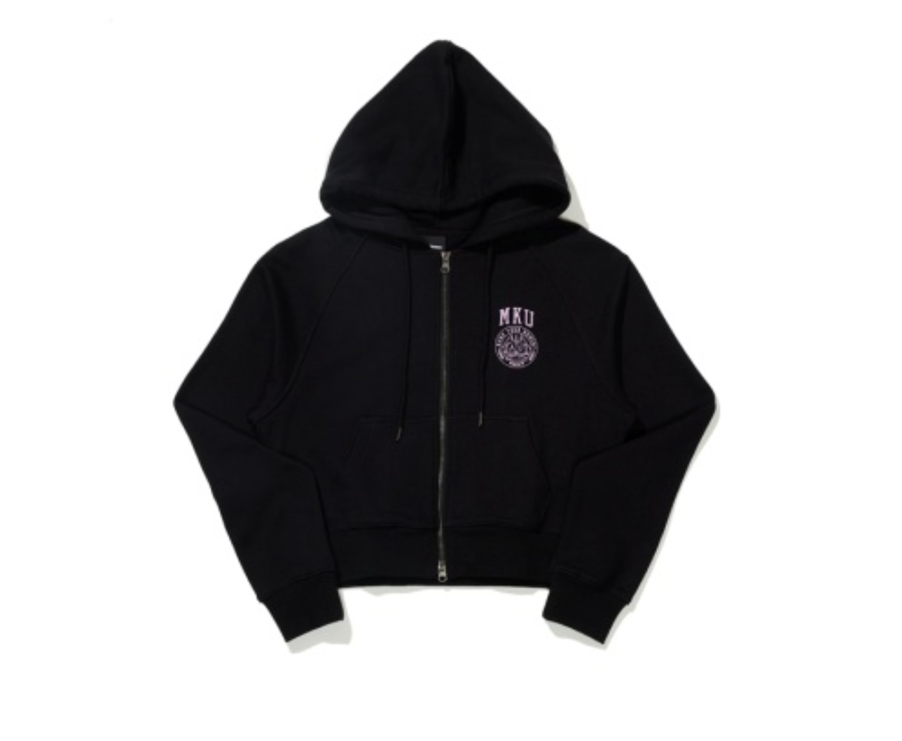 韓國 Markm Women's Crop Raglan Hooded Zip-Up【MA317】