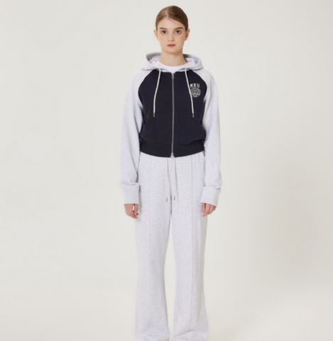 韓國 Markm Women's Crop Raglan Hooded Zip-Up【MA317】