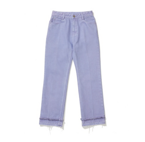 韓國 Markm Women's Semi-Bootcut Damage Dyed Pants【MA328】