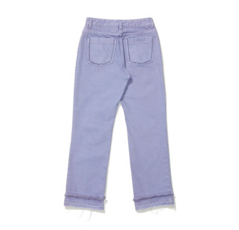 韓國 Markm Women's Semi-Bootcut Damage Dyed Pants【MA328】