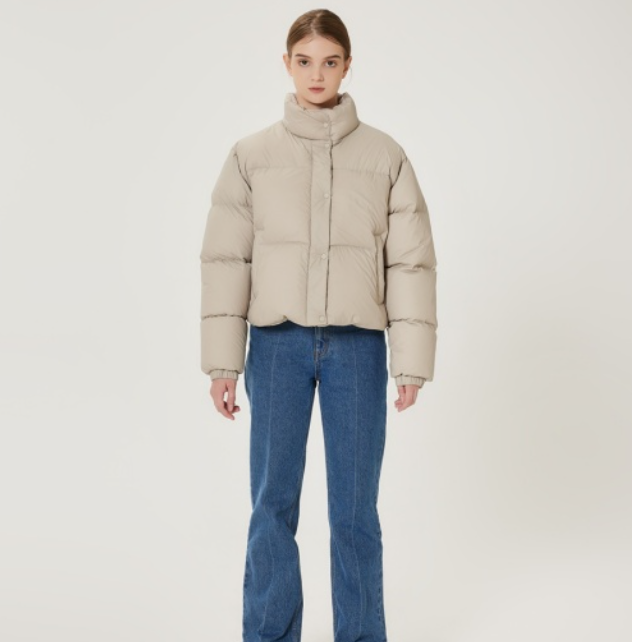 韓國 Markm Women's High-Gloss Crop Puffer Duck Down Jumper【MA330】