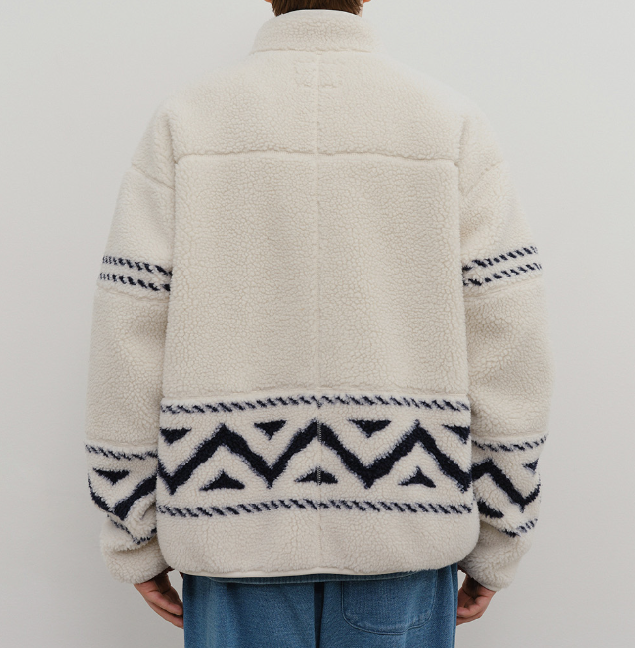 韓國 Marithe Francois Girbaud ETHNIC PATTERN FLEECE JACKET【MF736】