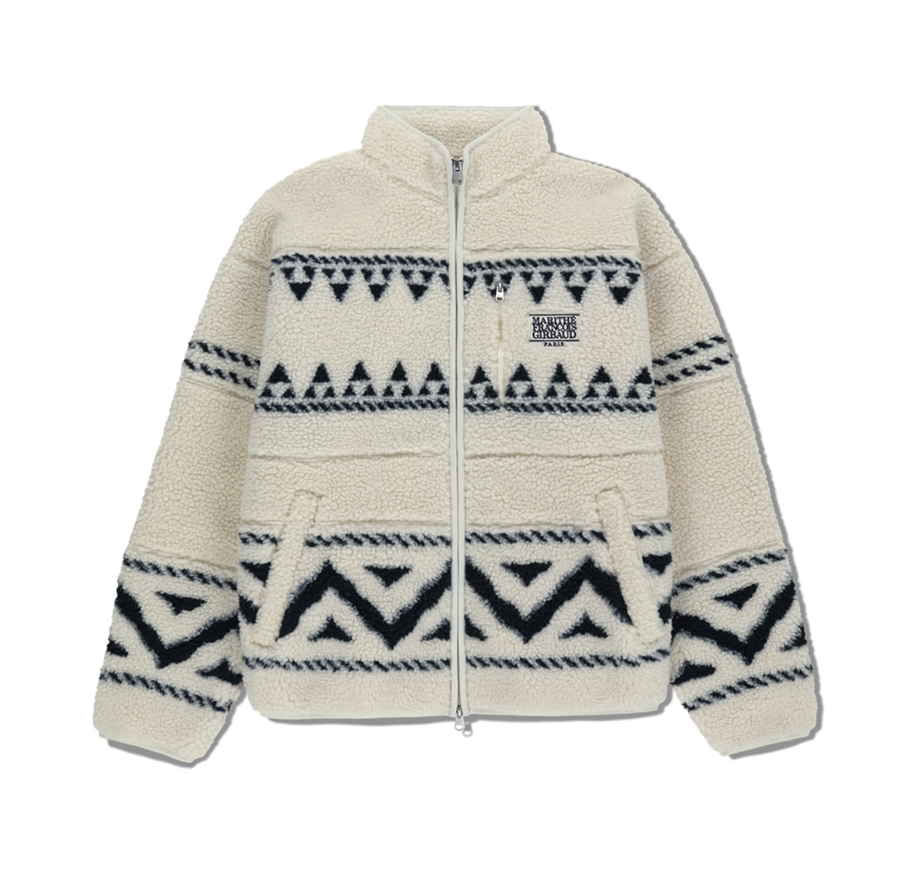 韓國 Marithe Francois Girbaud ETHNIC PATTERN FLEECE JACKET【MF736】