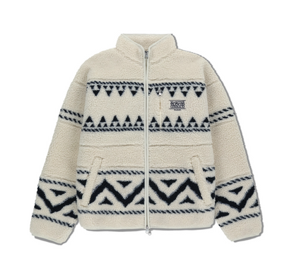 韓國 Marithe Francois Girbaud ETHNIC PATTERN FLEECE JACKET【MF736】