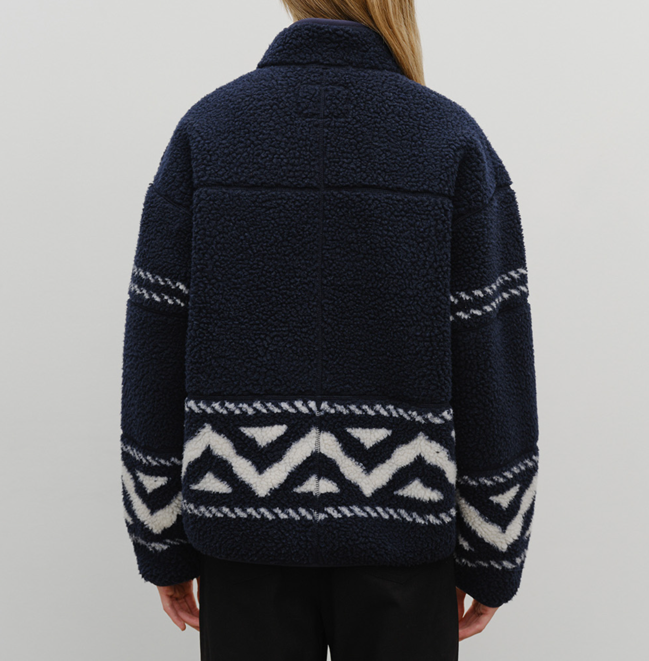 韓國 Marithe Francois Girbaud ETHNIC PATTERN FLEECE JACKET【MF736】