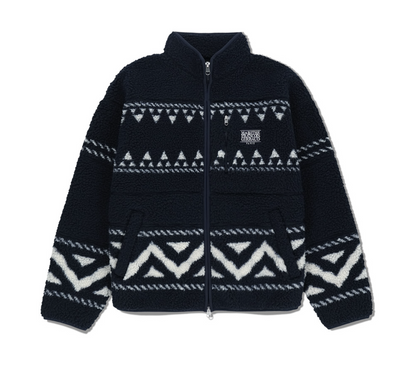 韓國 Marithe Francois Girbaud ETHNIC PATTERN FLEECE JACKET【MF736】