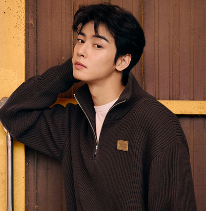 韓國 Marithe Francois Girbaud HALF NECK ZIPUP KNIT【MF737】