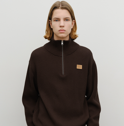 韓國 Marithe Francois Girbaud HALF NECK ZIPUP KNIT【MF737】