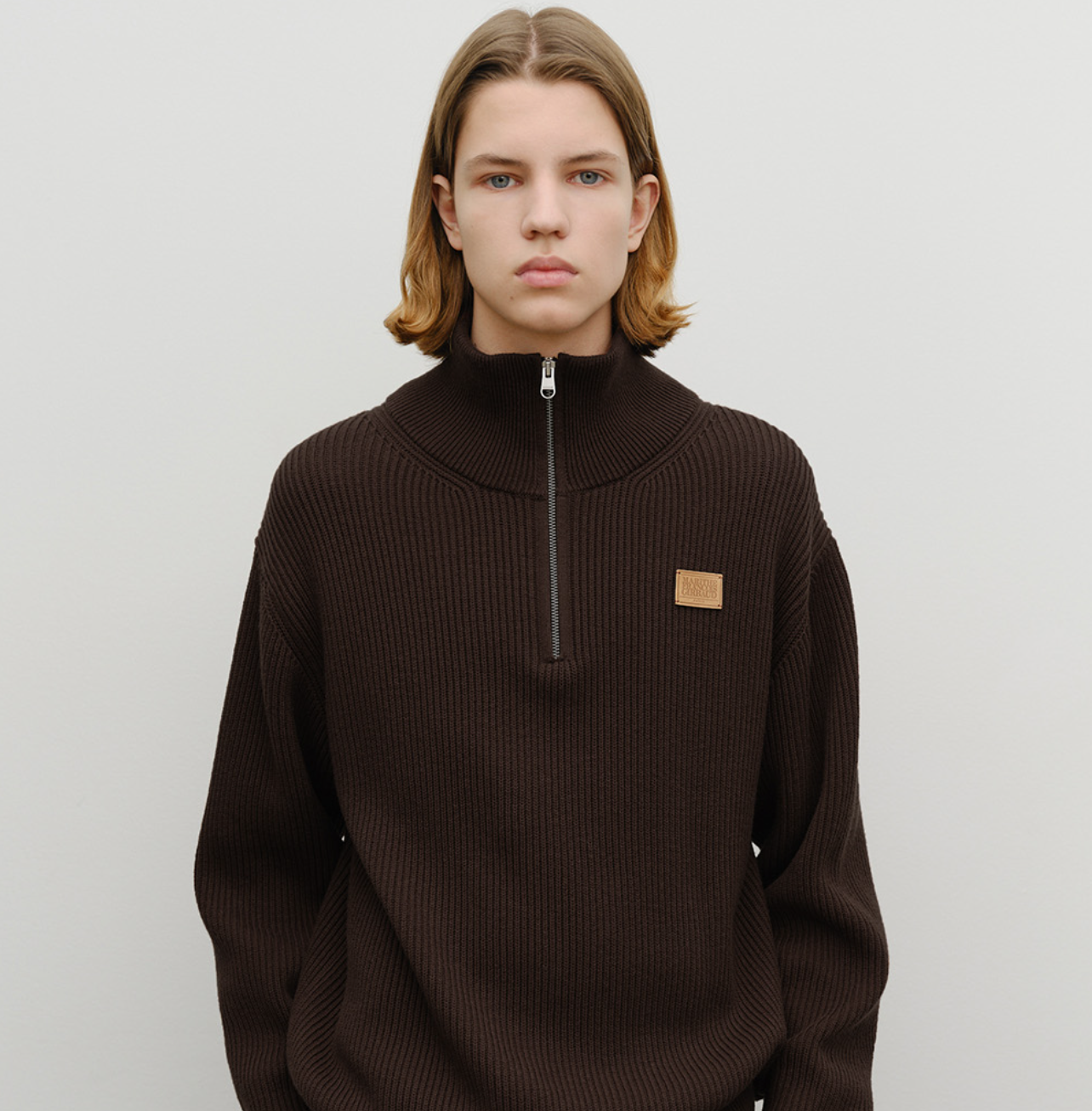 韓國 Marithe Francois Girbaud HALF NECK ZIPUP KNIT【MF737】