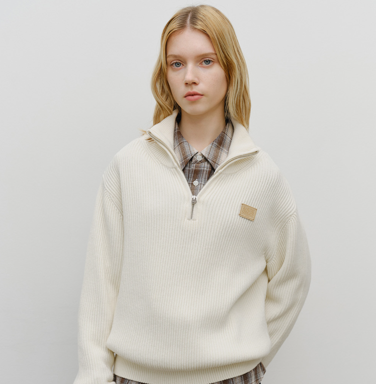 韓國 Marithe Francois Girbaud HALF NECK ZIPUP KNIT【MF737】