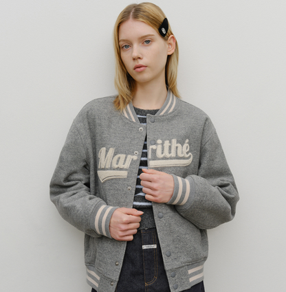 韓國 Marithe Francois Girbaud WOOL VARSITY JACKET【MF738】