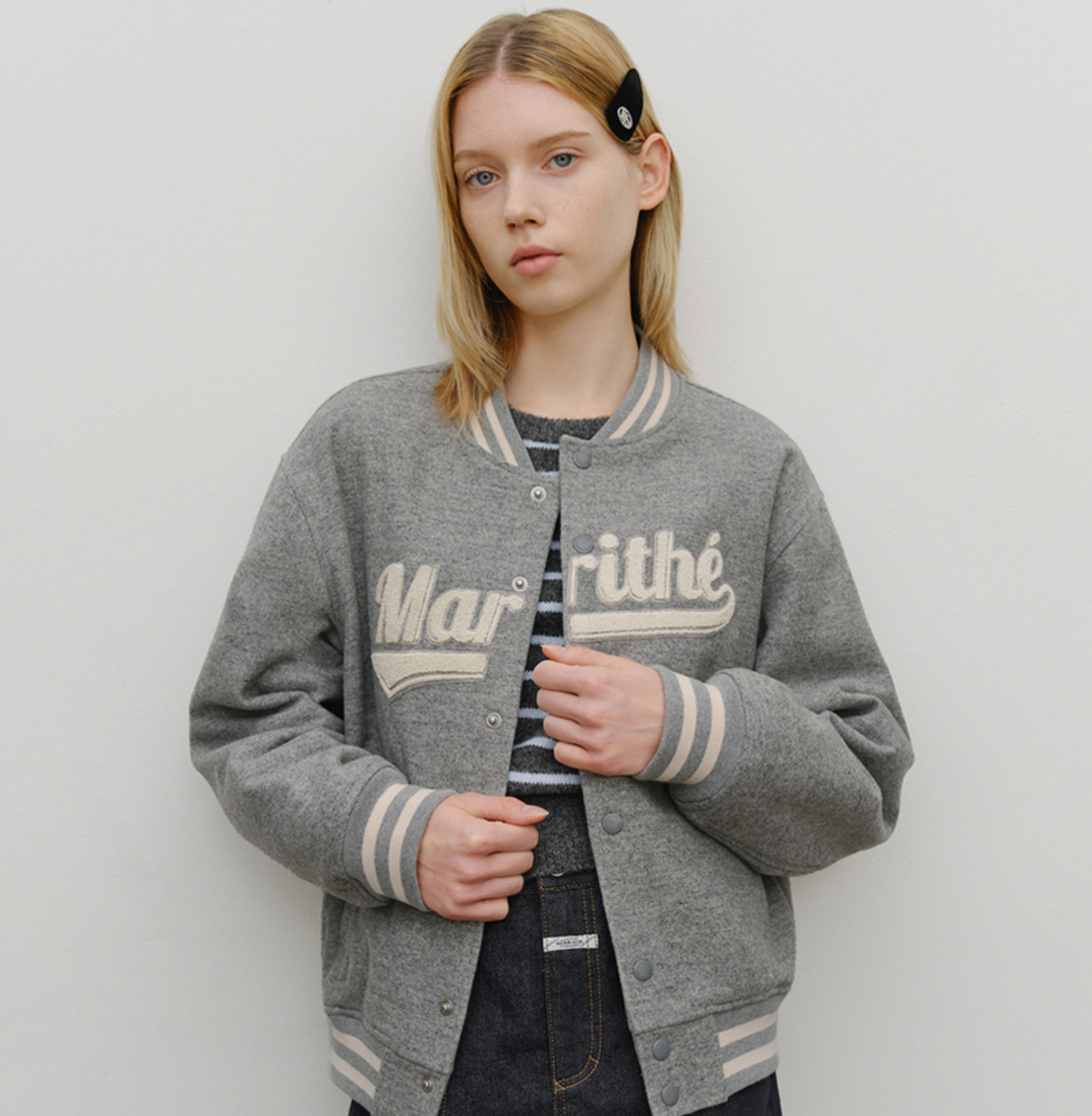 韓國 Marithe Francois Girbaud WOOL VARSITY JACKET【MF738】
