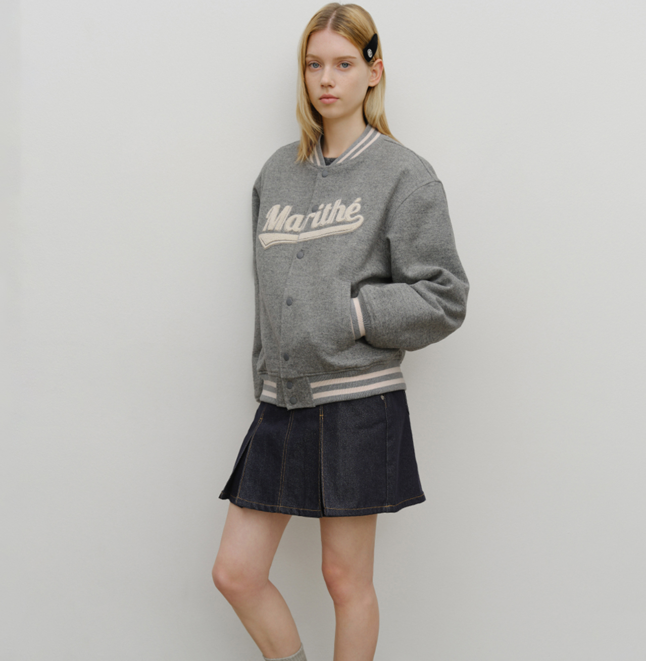 韓國 Marithe Francois Girbaud WOOL VARSITY JACKET【MF738】
