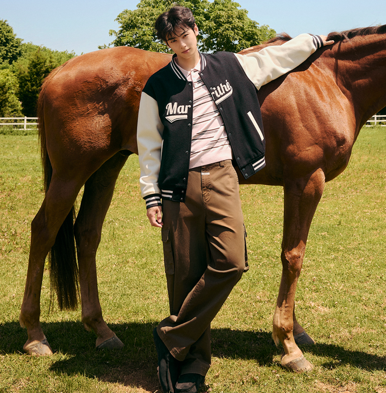 韓國 Marithe Francois Girbaud WOOL VARSITY JACKET【MF738】