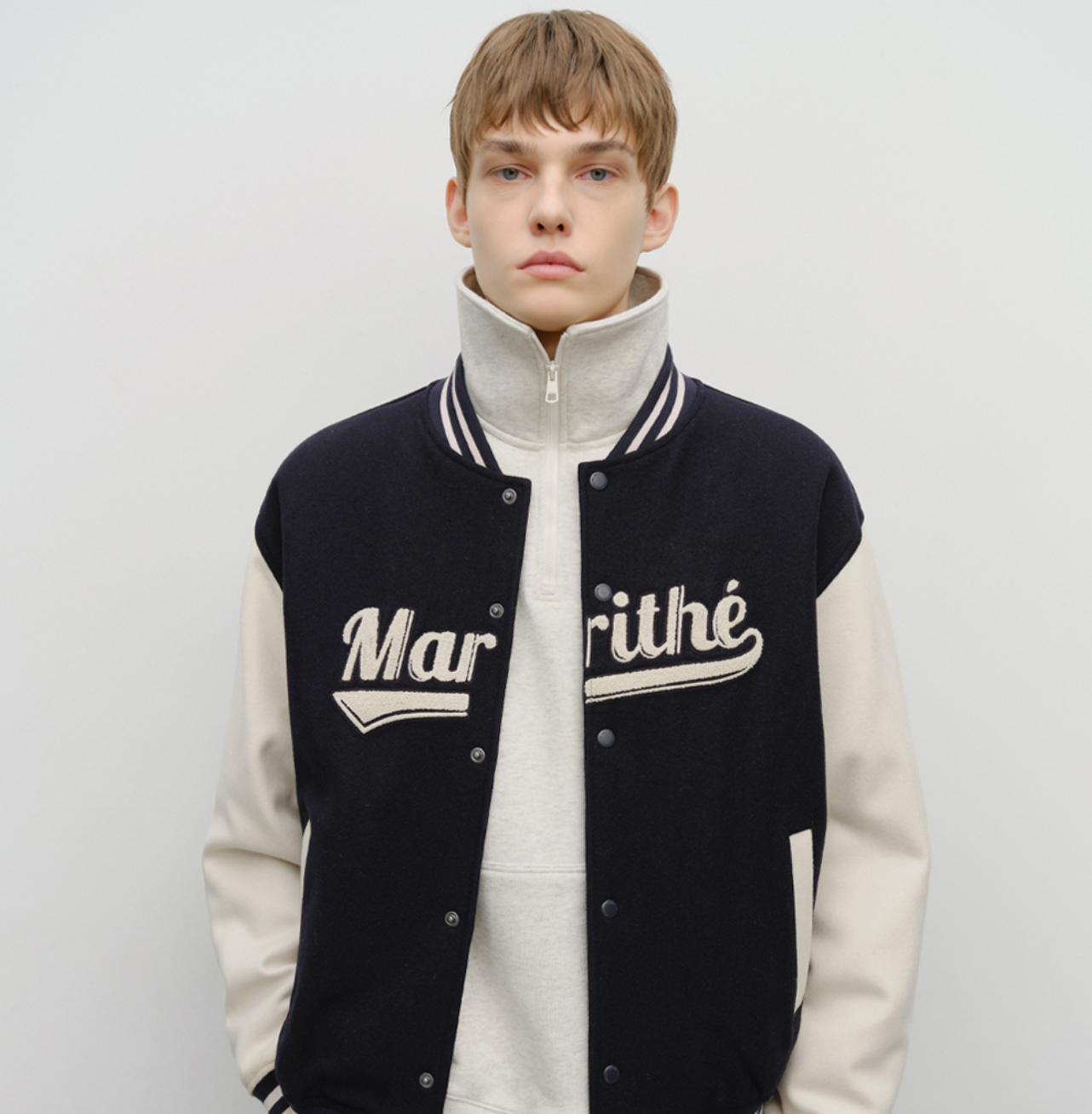 韓國 Marithe Francois Girbaud WOOL VARSITY JACKET【MF738】