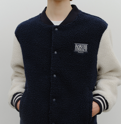 韓國 Marithe Francois Girbaud FLEECE VARSITY JACKET【MF740】