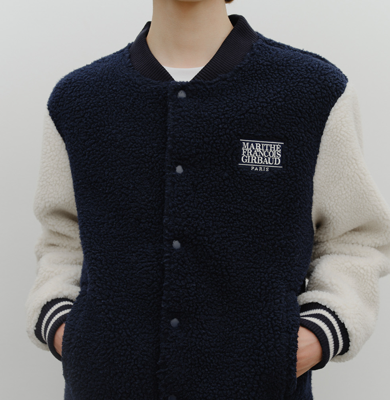 韓國 Marithe Francois Girbaud FLEECE VARSITY JACKET【MF740】