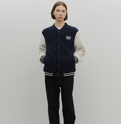 韓國 Marithe Francois Girbaud FLEECE VARSITY JACKET【MF740】