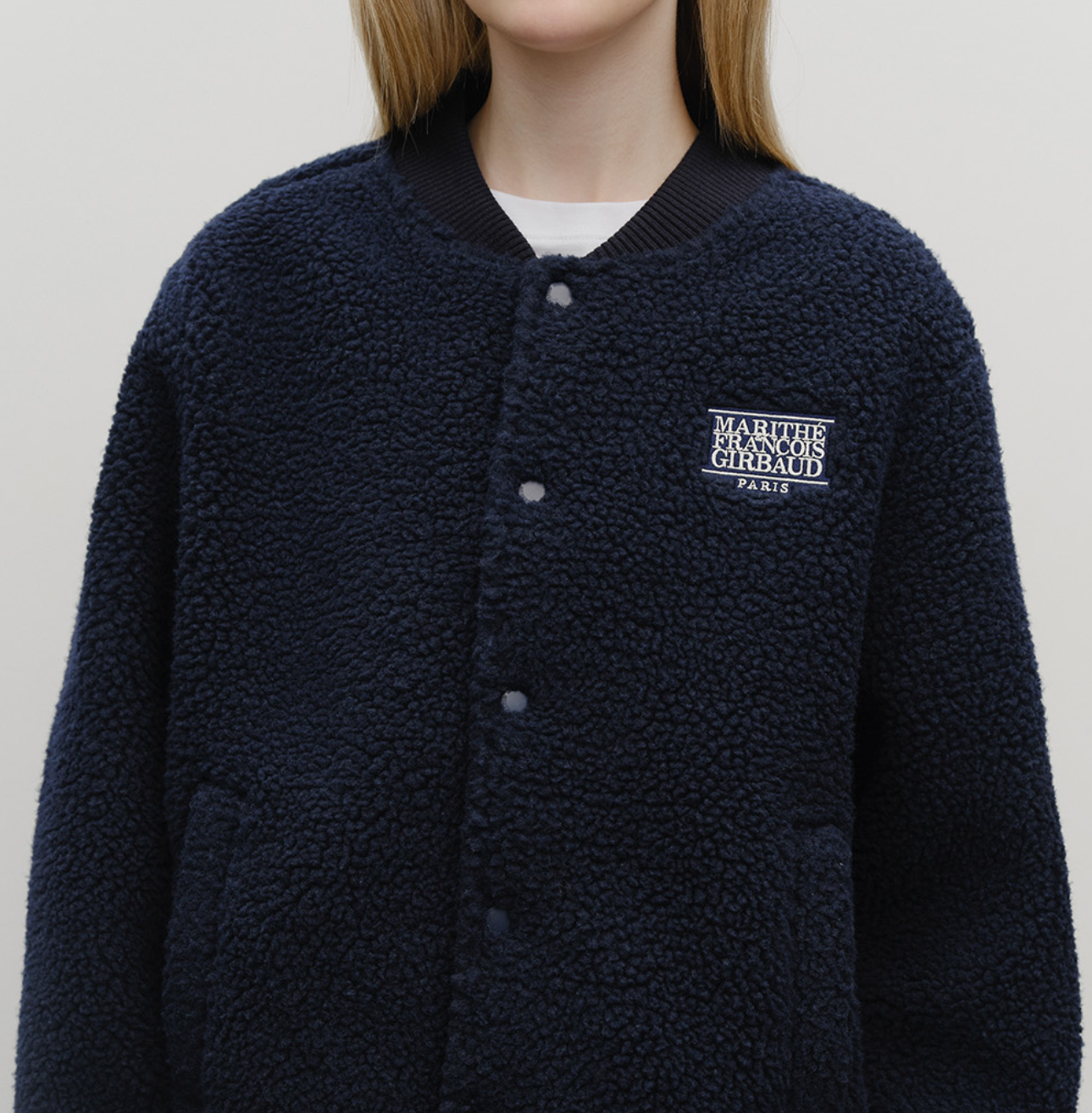 韓國 Marithe Francois Girbaud FLEECE VARSITY JACKET【MF740】