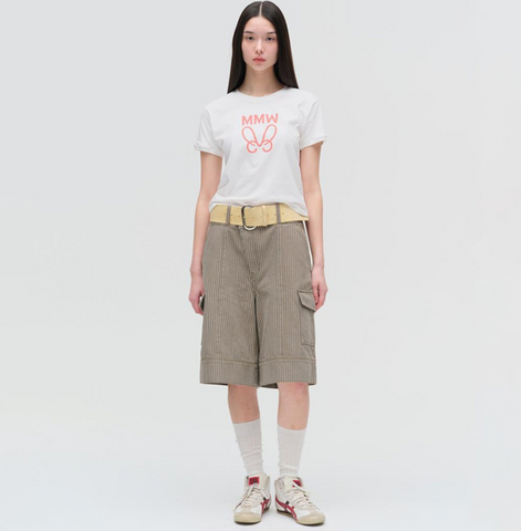 韓國 Mmlg ZIGZAG STITCH HF-T-Shirt【ML017】