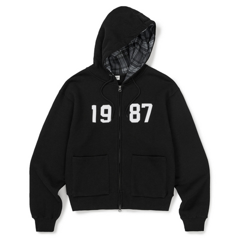 韓國 Mmlg CHECK PATTERN HOOD ZIPUP【ML084】
