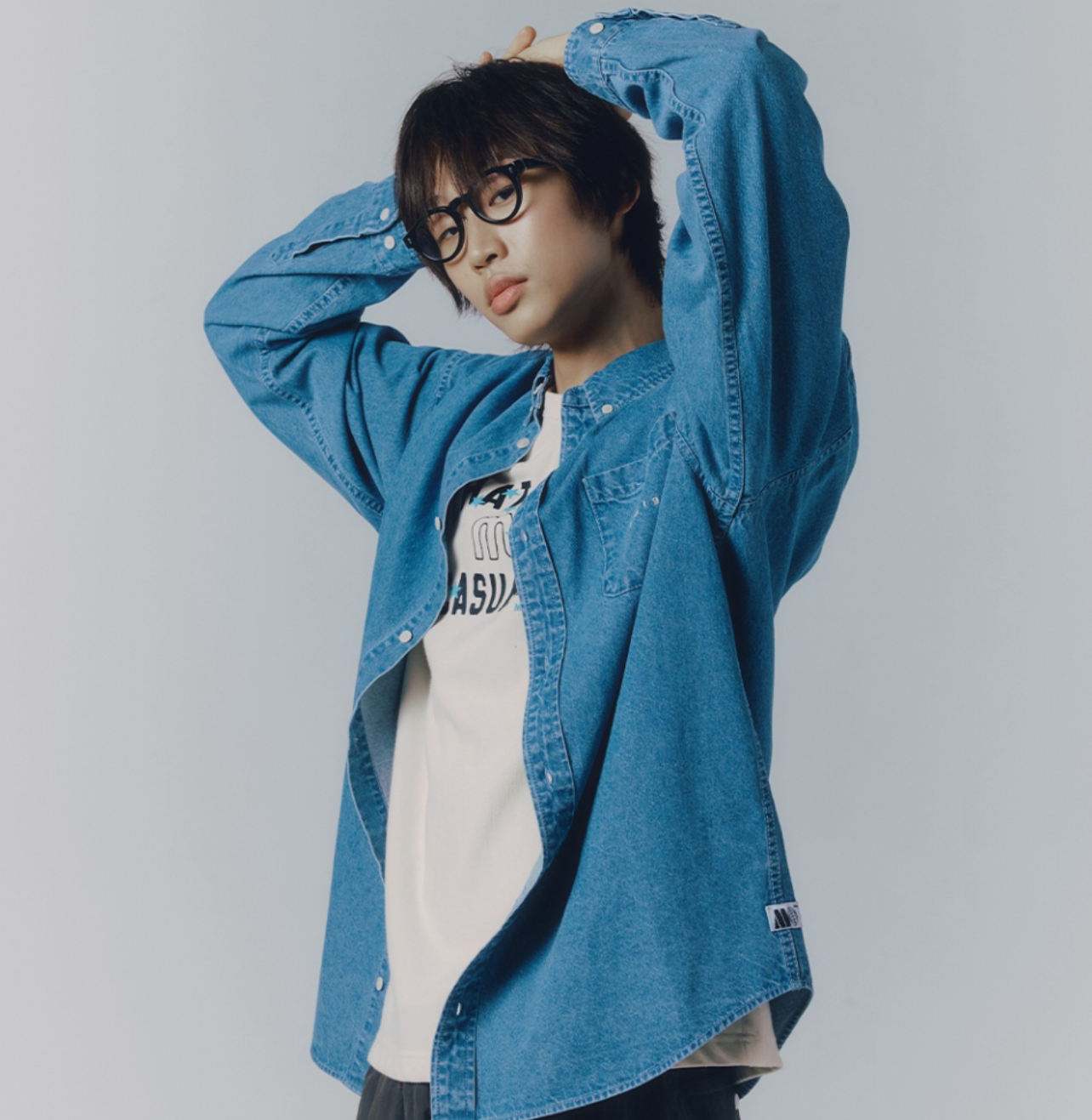 韓國 Mmlg LABLE M DENIM SHIRTS【ML096】