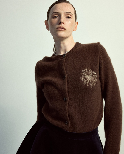 韓國 Mardi Mercredi Raccoon Blended Cardigan Round Neck【MM167】